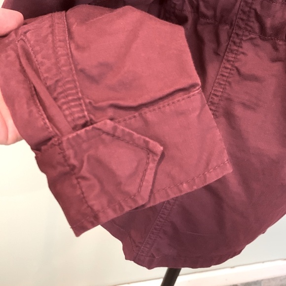 LOFT Maroon Utility Cotton Lightweight Jacket Women’s XS Extra Small - Picture 8 of 8